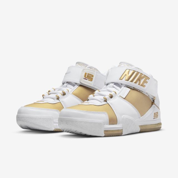 Nike Lebron 2 Metallic Gold and White
